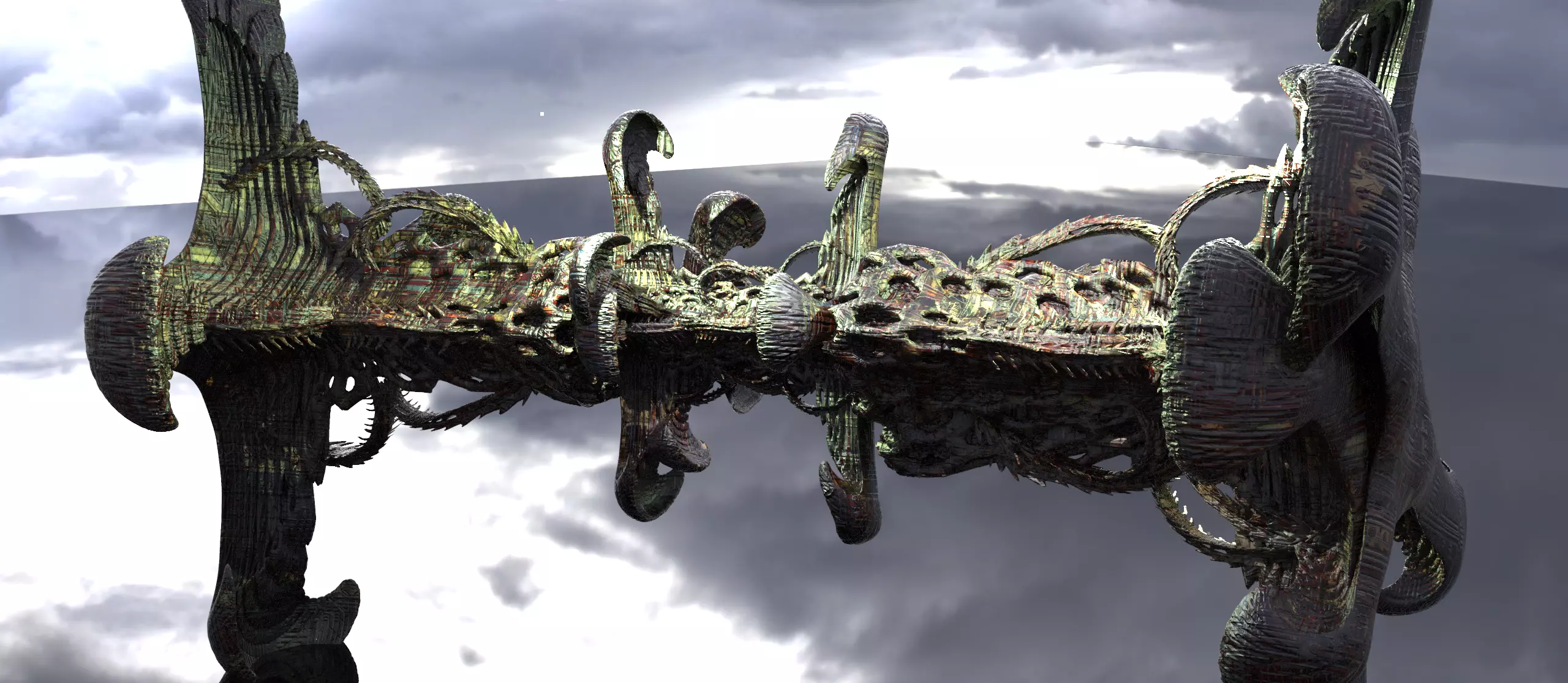 Alien Moss tower 4 3D model_0