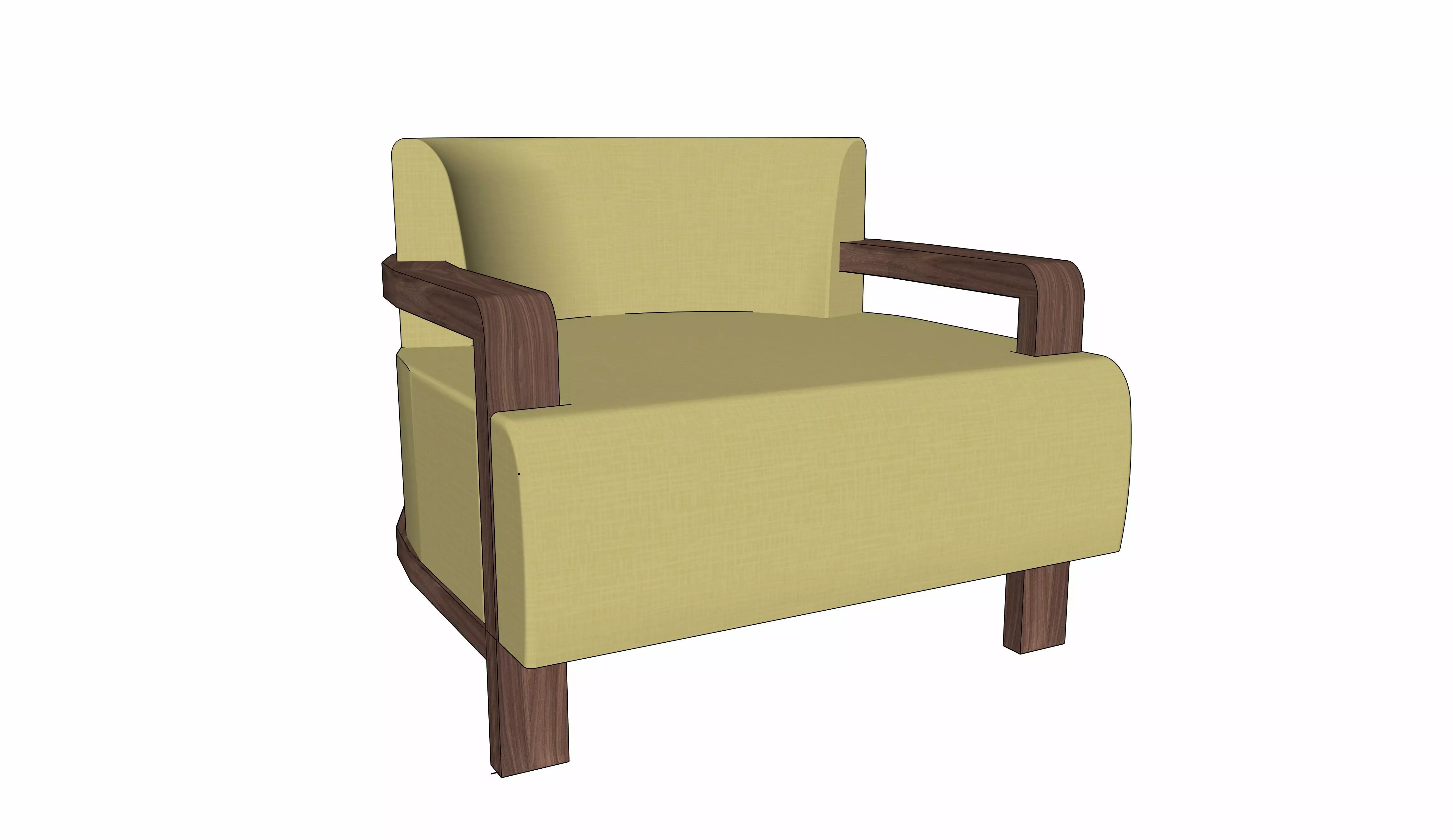 Carrillo Lounge Chair by Lawson Fenning 3D model_0