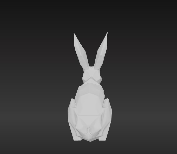 Low-Poly Rabbit Figurine 3D model_7