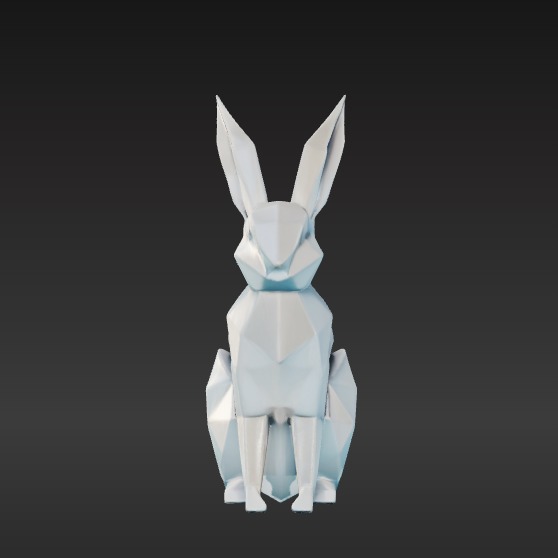 Low-Poly Rabbit Figurine 3D model_1