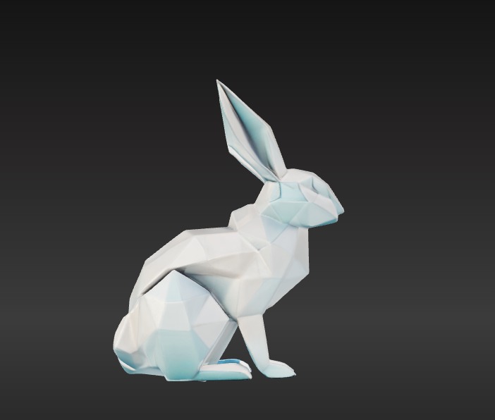 Low-Poly Rabbit Figurine 3D model_4