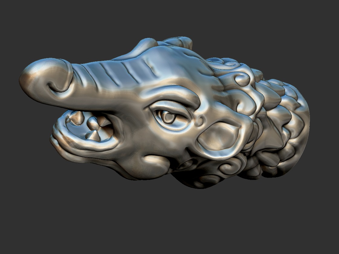 Makara Head 3D print model_10