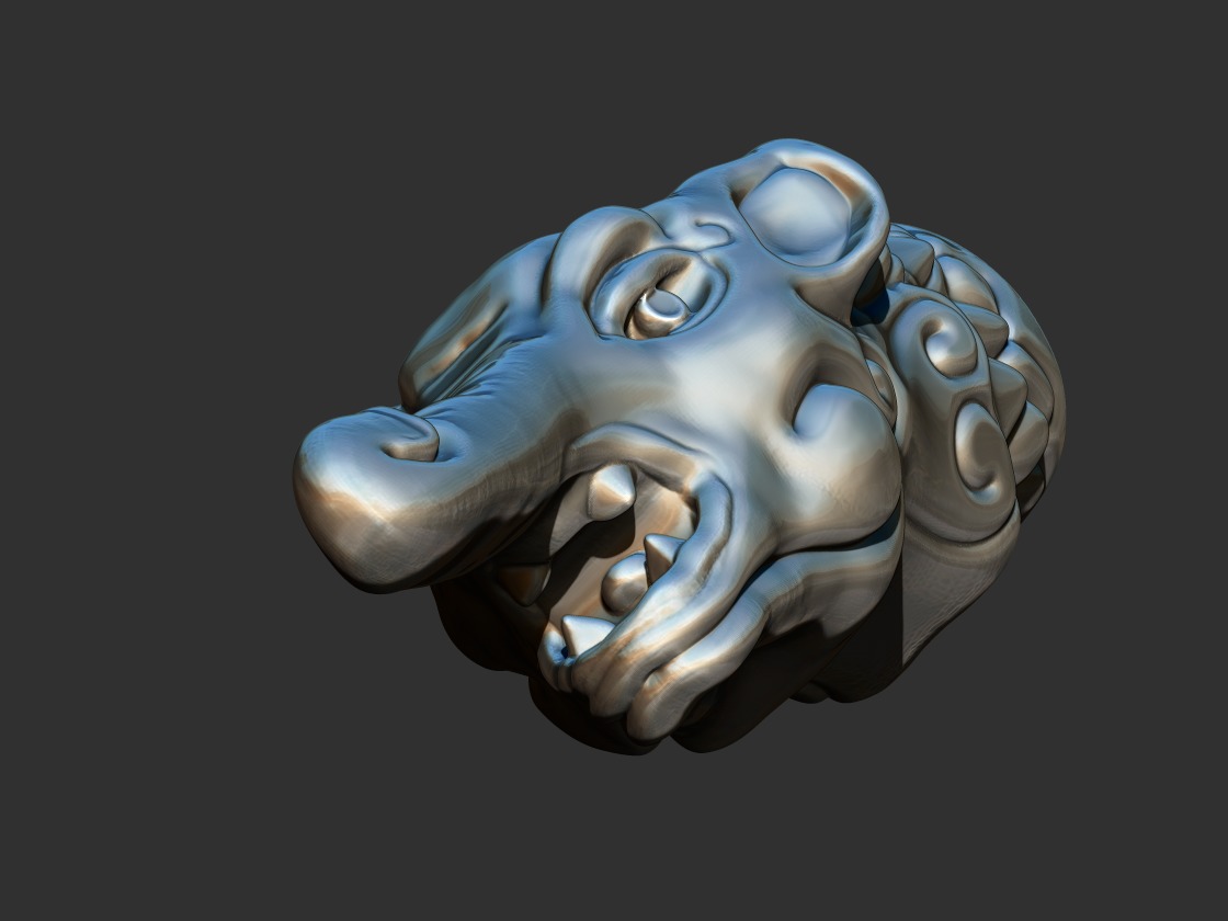 Makara Head 3D print model_5
