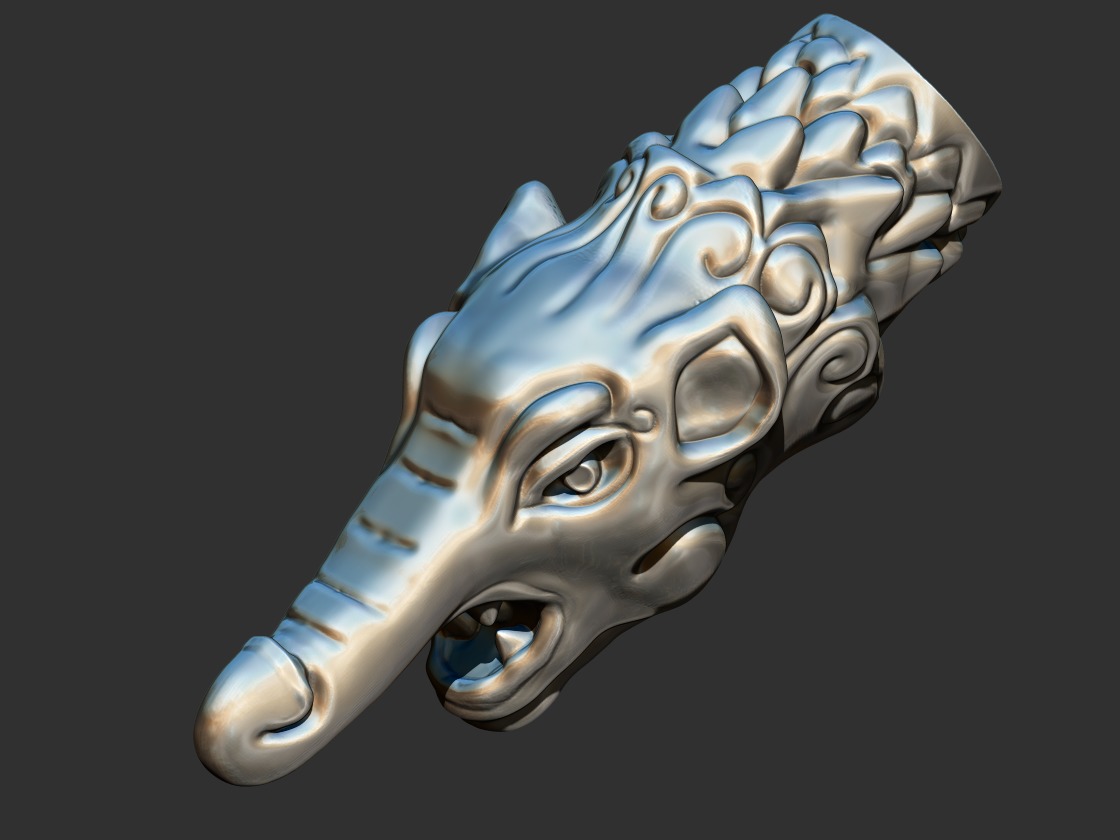 Makara Head 3D print model_7
