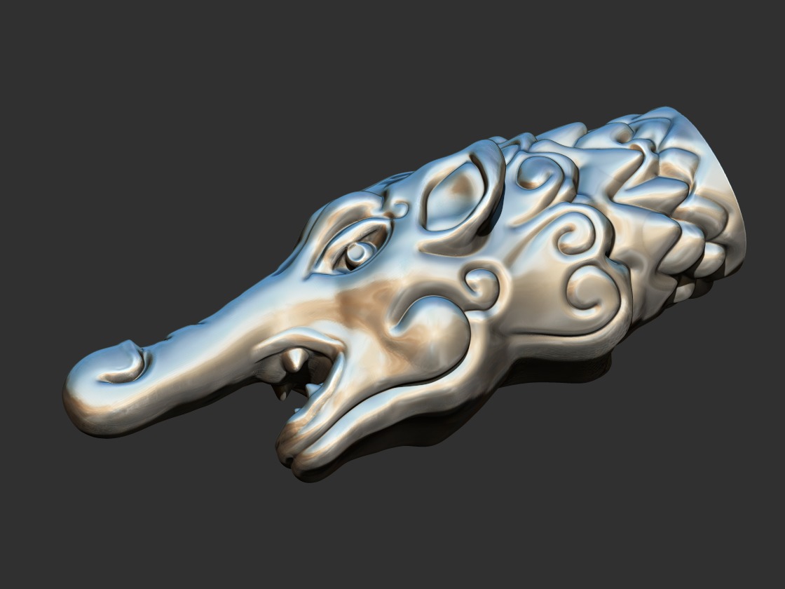 Makara Head 3D print model_6