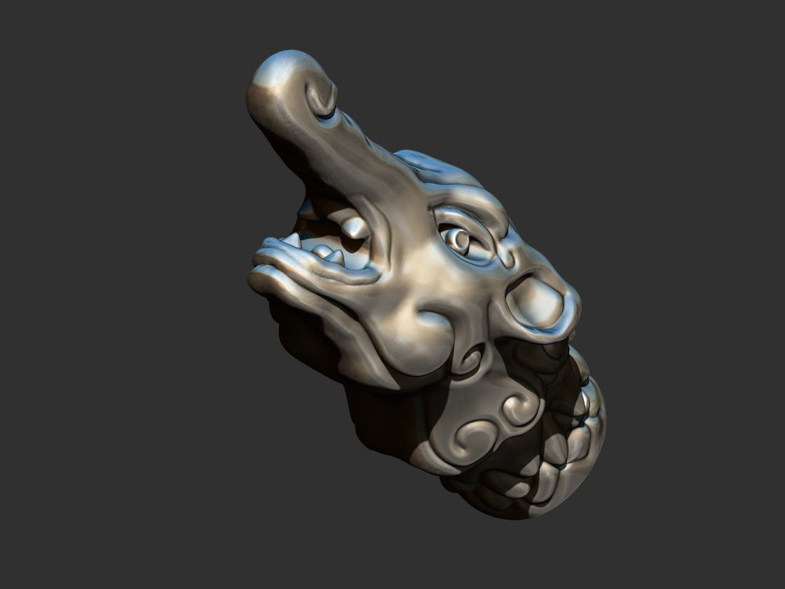 Makara Head 3D print model_9