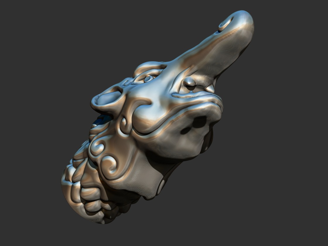 Makara Head 3D print model_8