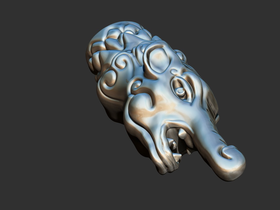 Makara Head 3D print model_11