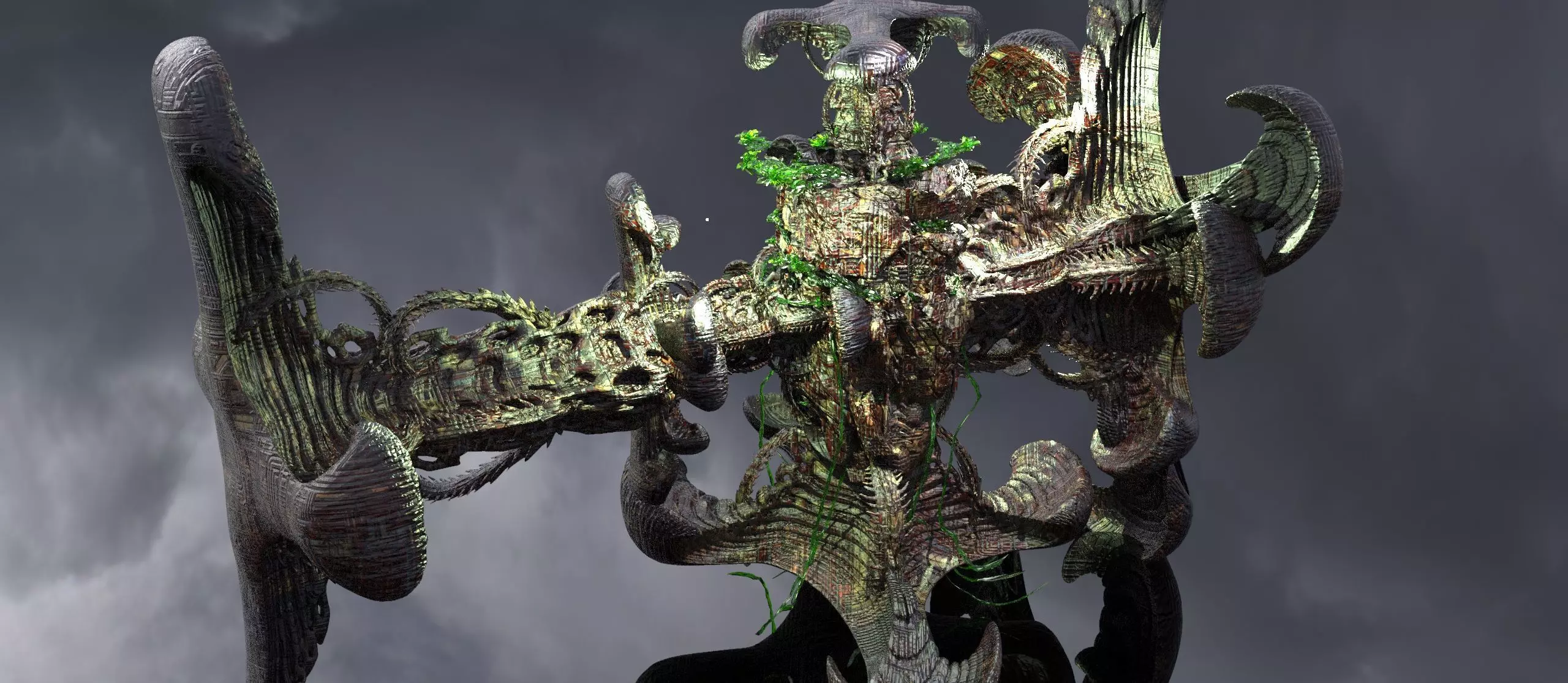 Alien Moss tower 5 3D model_0