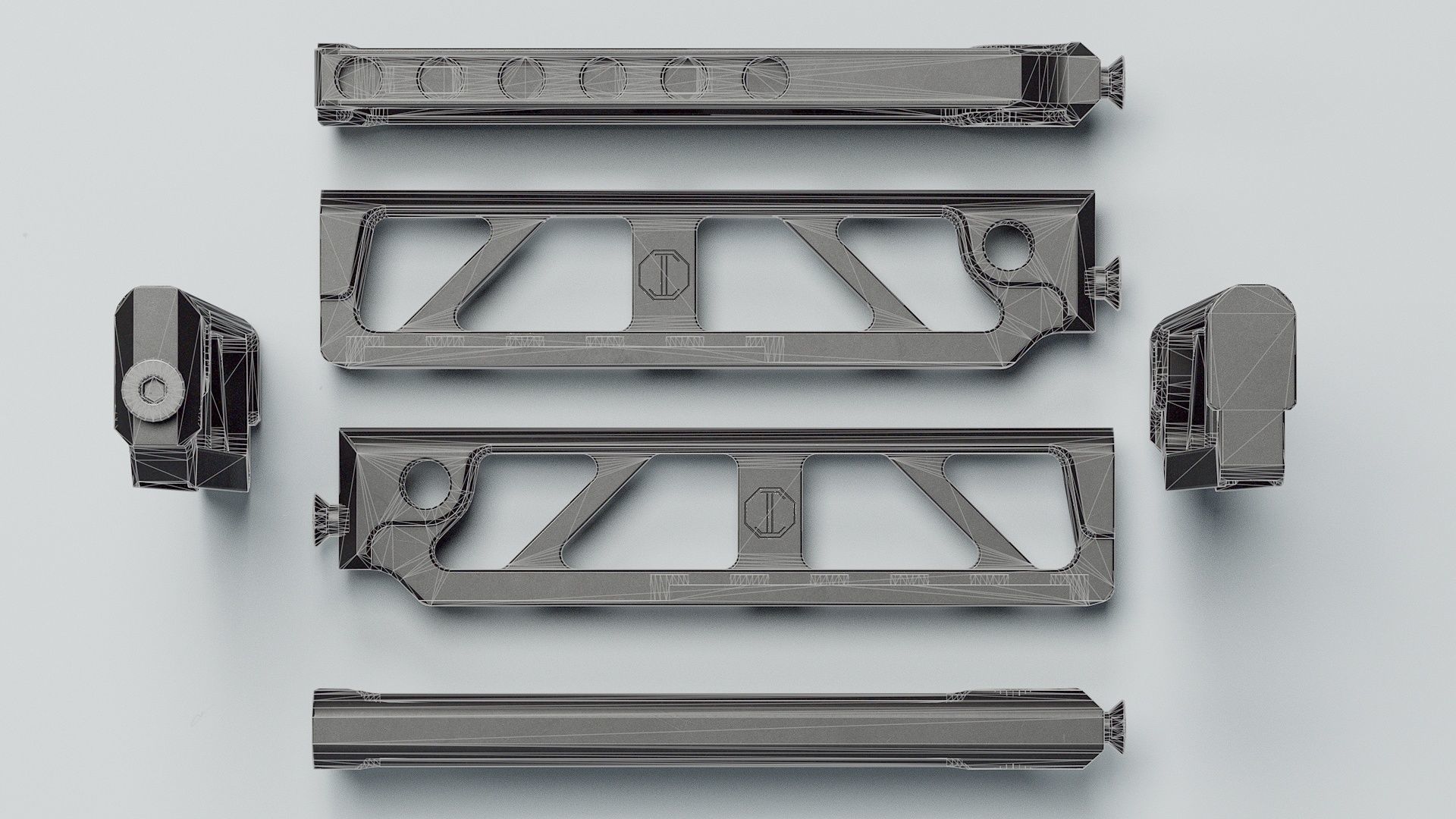 ST-6 Skeletonized Tube - Replica Low-poly 3D model_11