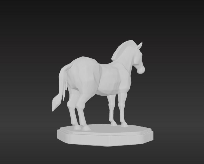 Low-Poly Zebra 3D model_5