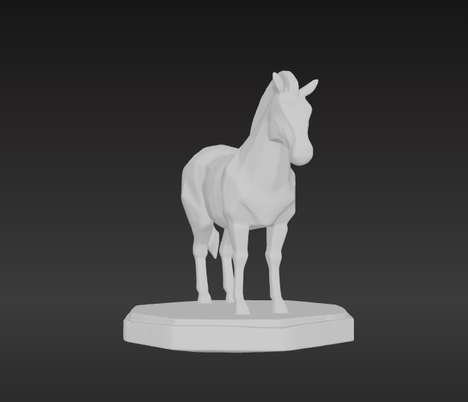 Low-Poly Zebra 3D model_6