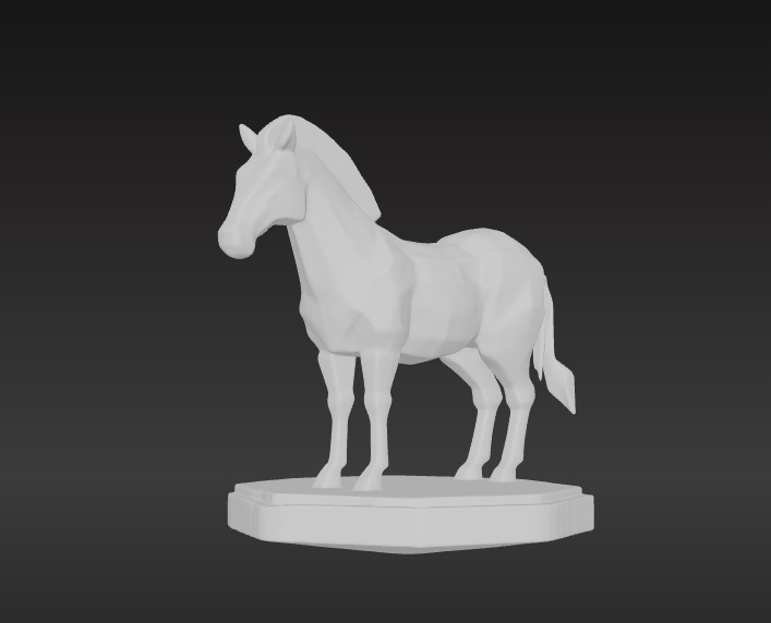 Low-Poly Zebra 3D model_7