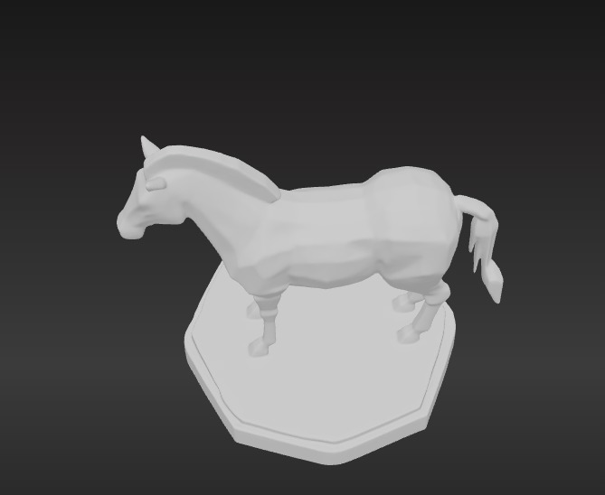 Low-Poly Zebra 3D model_8