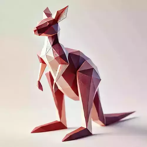 Low-Poly Kangaroo 3D model