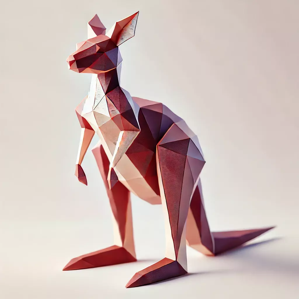 Low-Poly Kangaroo 3D model_0