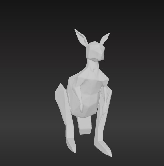 Low-Poly Kangaroo 3D model_5