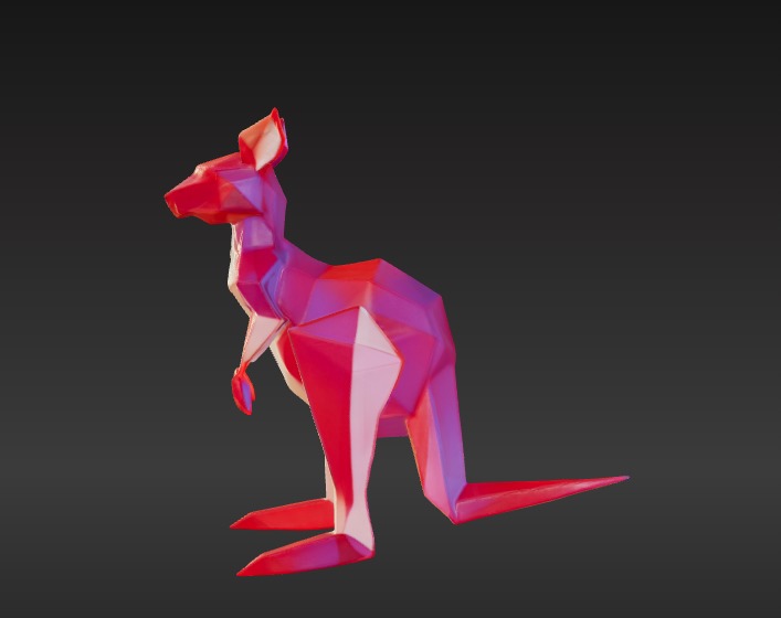 Low-Poly Kangaroo 3D model_1