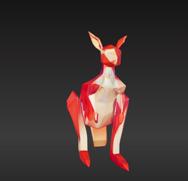 Low-Poly Kangaroo 3D model_4