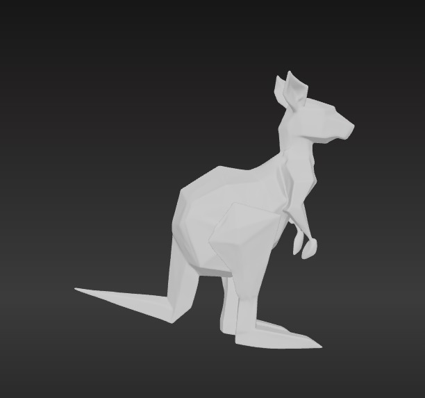 Low-Poly Kangaroo 3D model_8