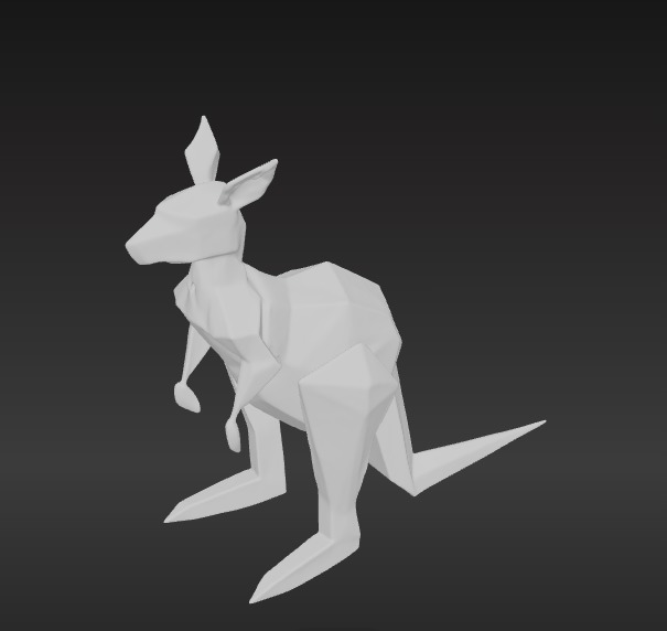 Low-Poly Kangaroo 3D model_6
