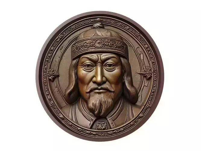 Genghis Khan Medallion 3D print model