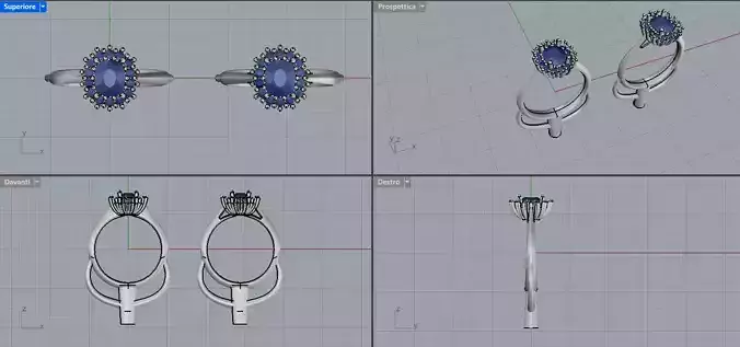 Basket ring Anello contorno 