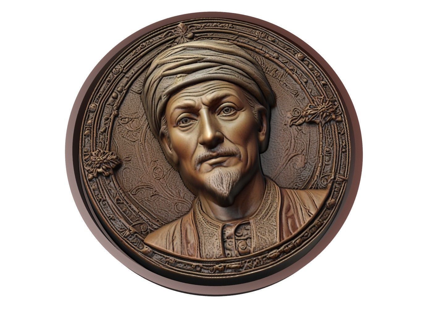Suleiman the Magnificent Medallion 3D print model_1