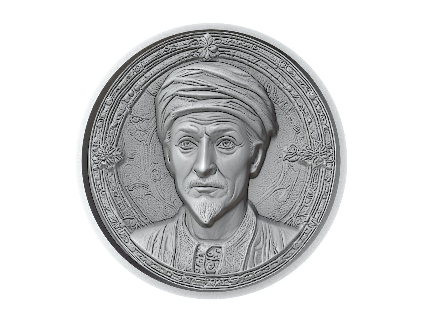 Suleiman the Magnificent Medallion 3D print model_2