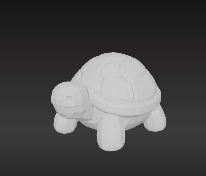 Low-Poly Turtle 3D model_6
