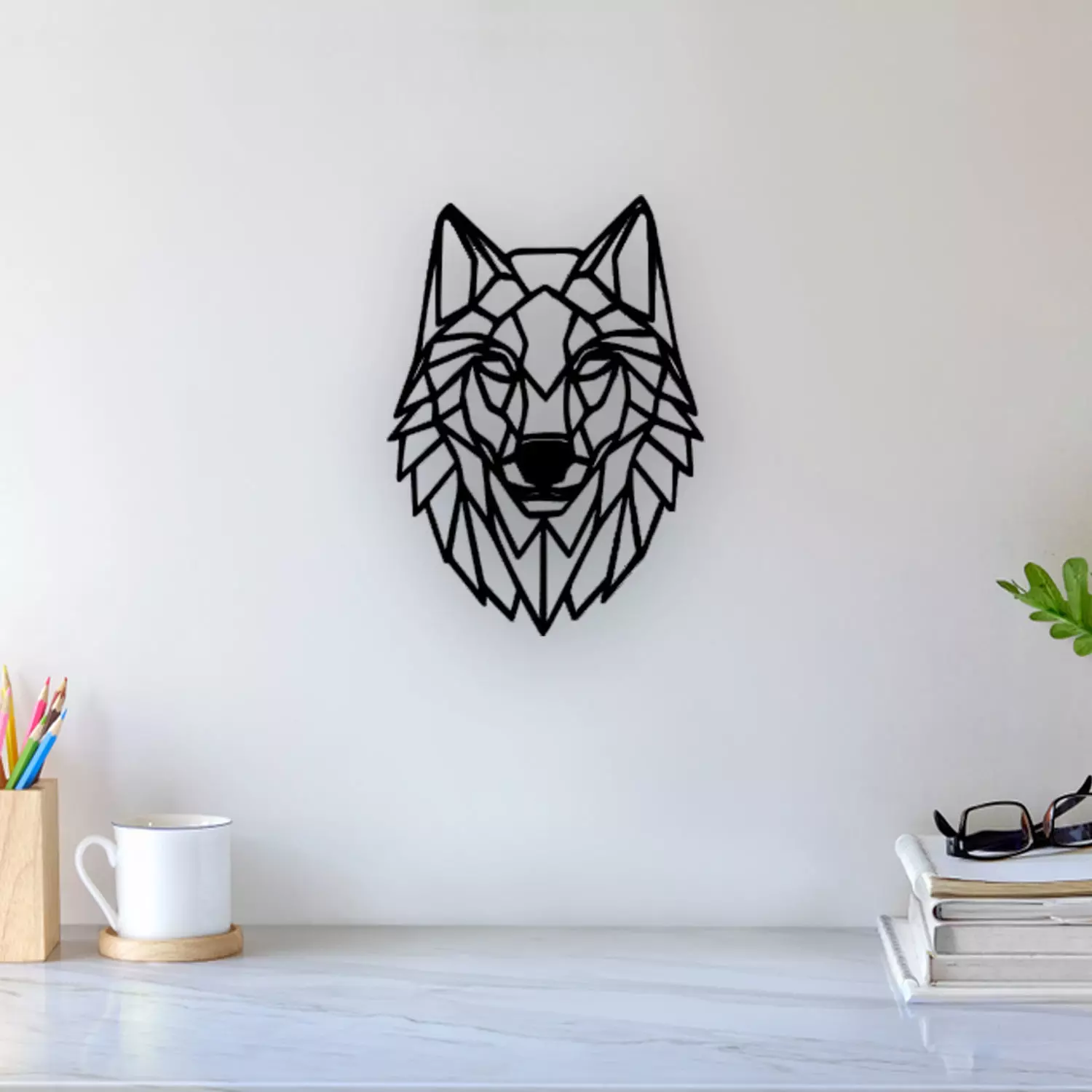 Wolf Wall Art 3D print model_0