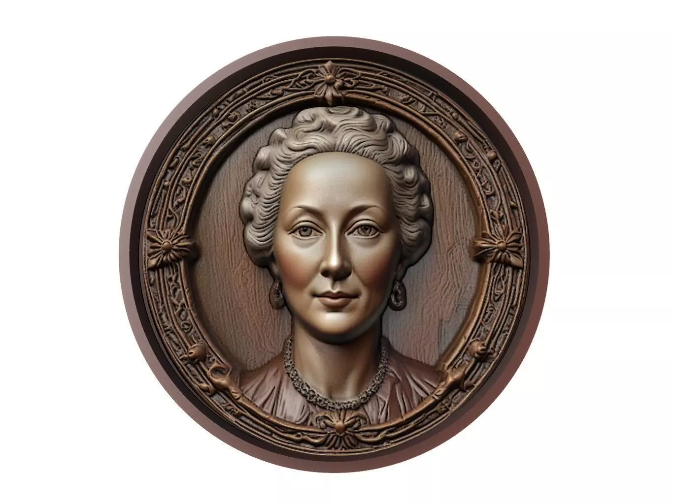 Catherine the Great Medallion 3D print model_0