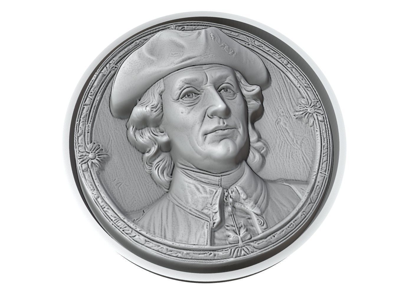 Frederick the Great Medallion 3D print model_3