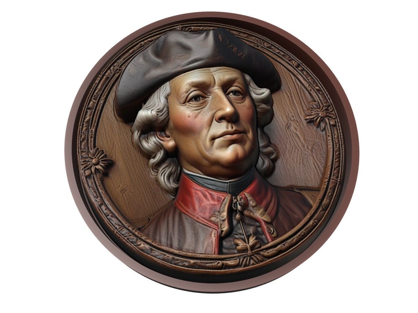 Frederick the Great Medallion 3D print model_1