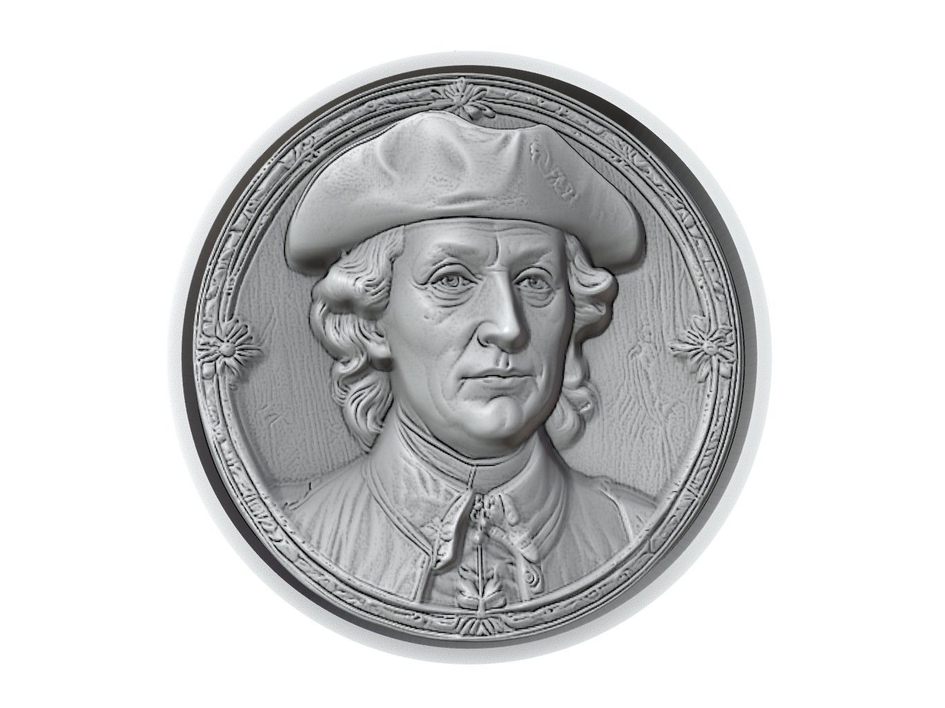 Frederick the Great Medallion 3D print model_2