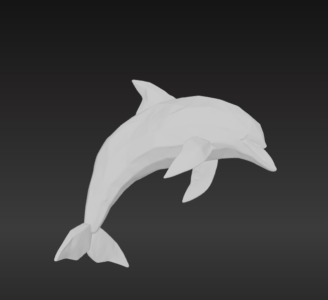 Low-Poly Dolphin 3D model_8