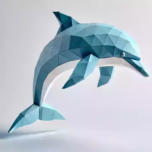 Low-Poly Dolphin 3D model