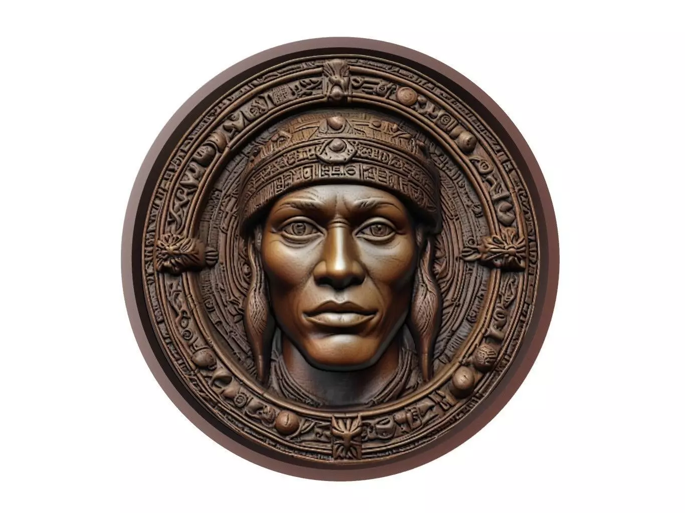 Shaka Zulu Medallion 3D print model_0