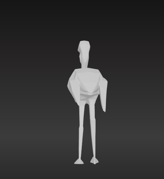 Low-Poly Flamingo 3D model_5