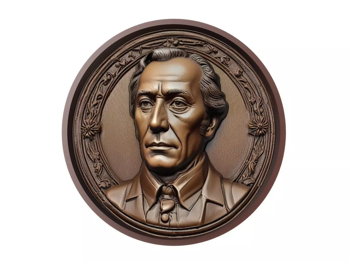 Simon Bolivar Medallion 3D print model