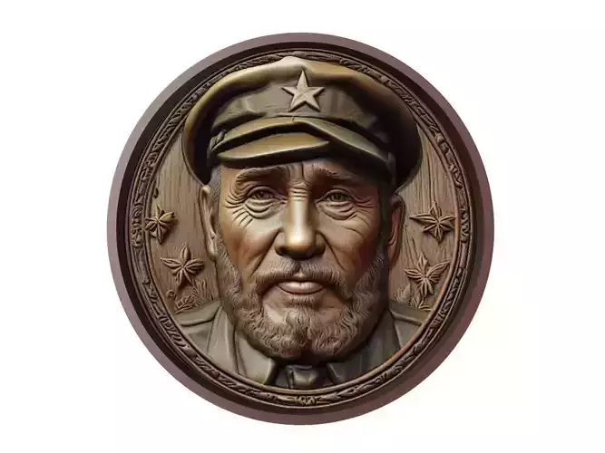 Fidel Castro Medallion 3D print model
