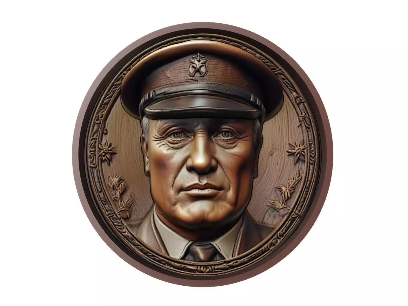 Benito Mussolini Medallion 3D print model