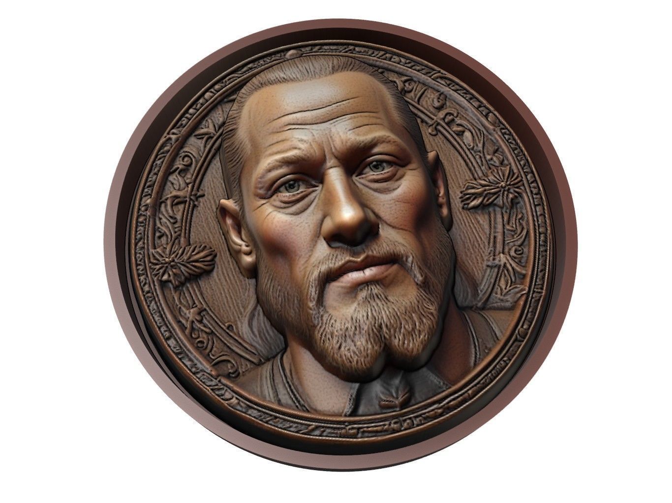 Ragnar Lothbrok Medallion 3D print model_1