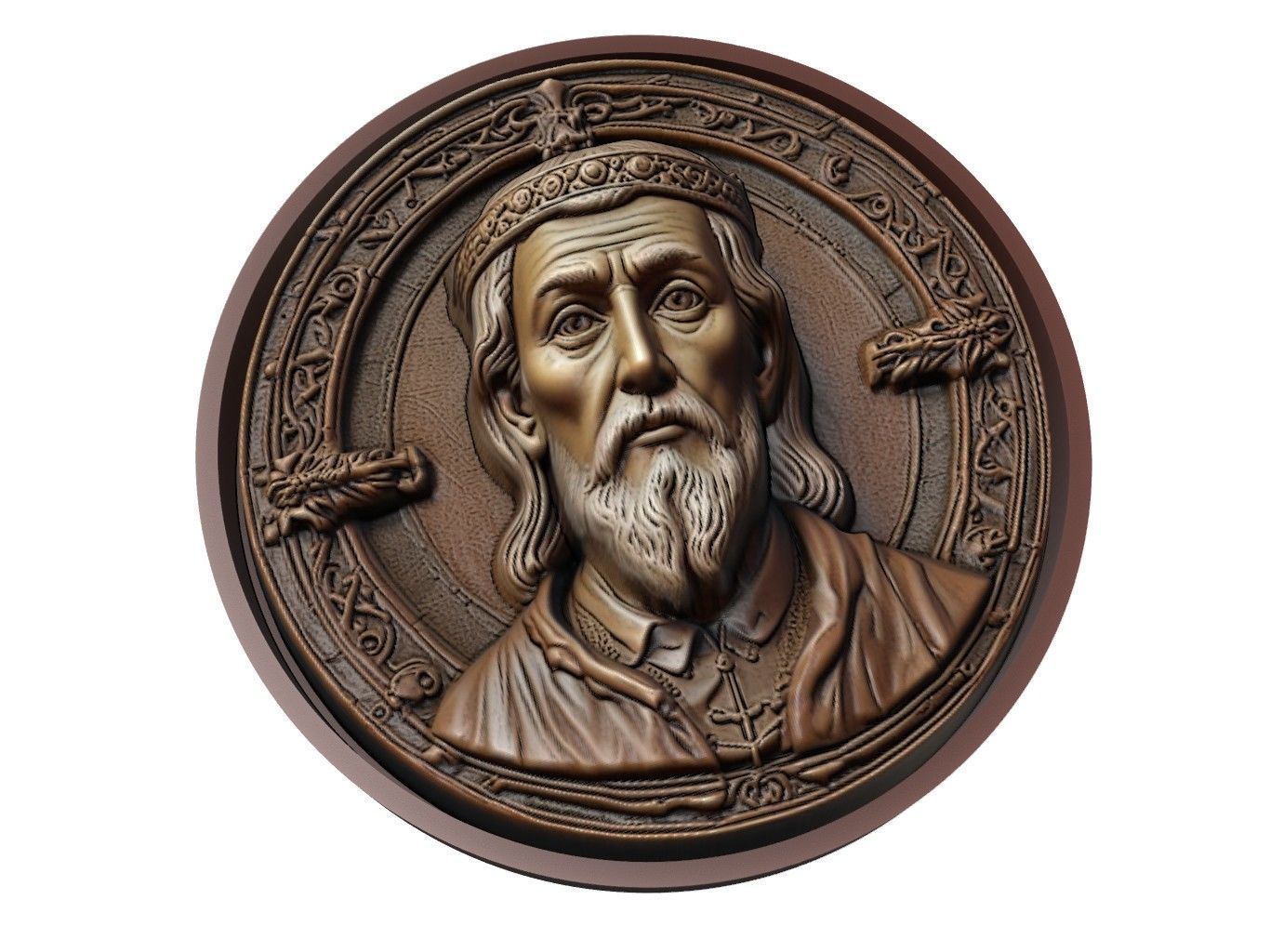 Edward the Confessor Medallion 3D print model_1