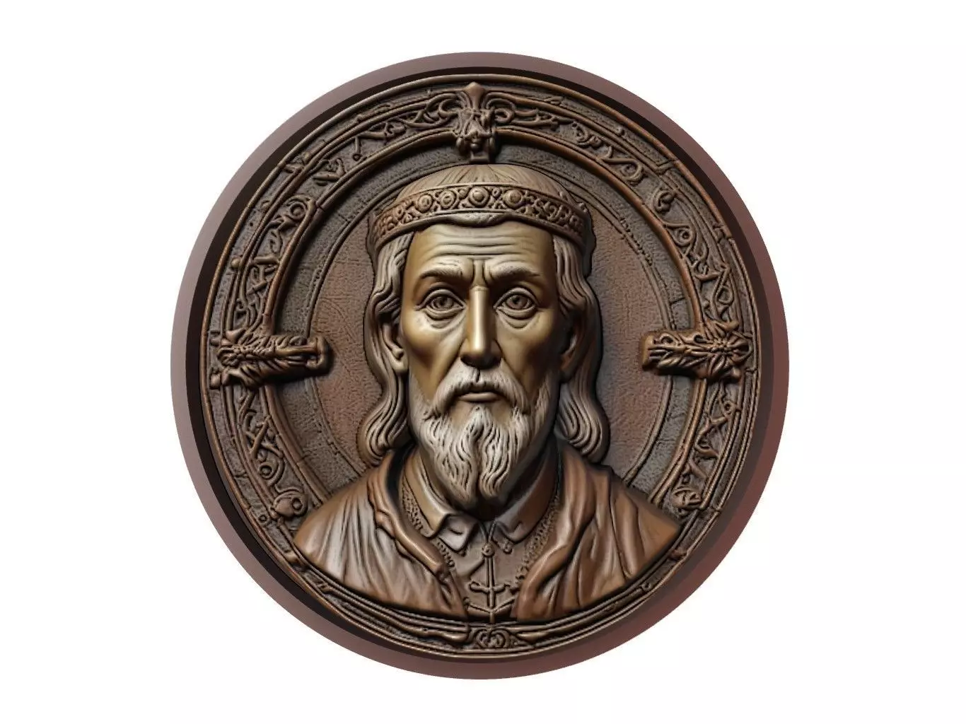 Edward the Confessor Medallion 3D print model_0