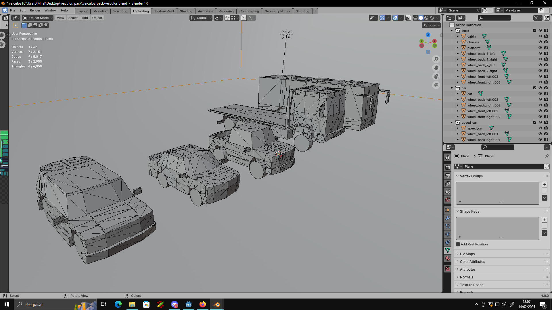 Vehicles pack 3D model_2