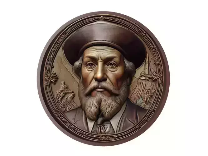 Ferdinand Magellan Medallion 3D print model