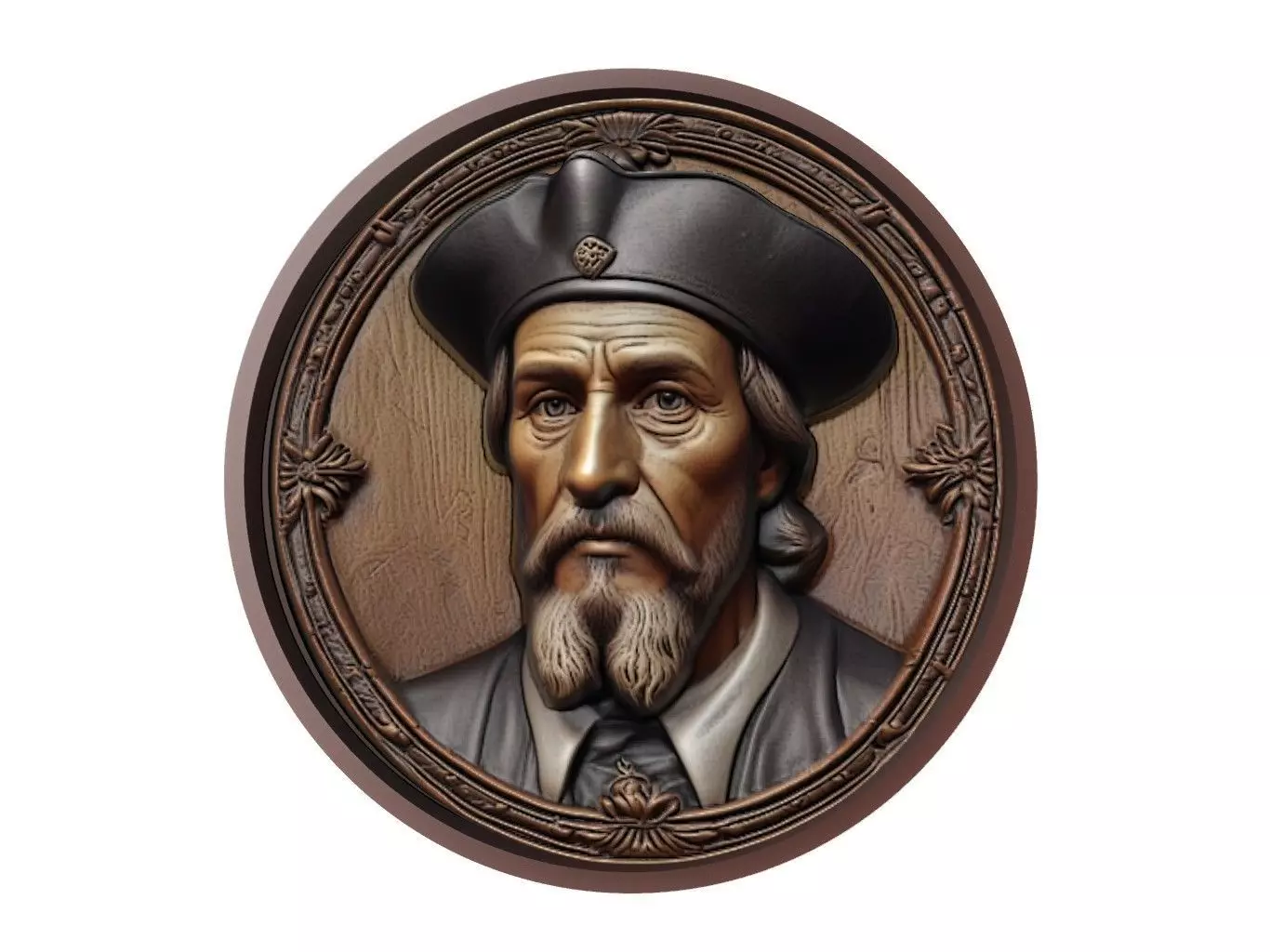Francisco Pizarro Medallion 3D print model