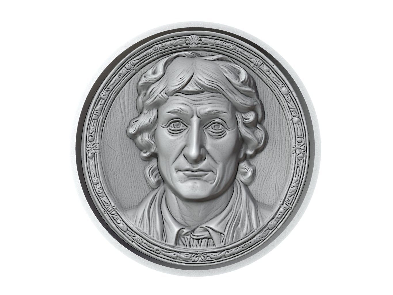Amerigo Vespucci Medallion 3D print model_2
