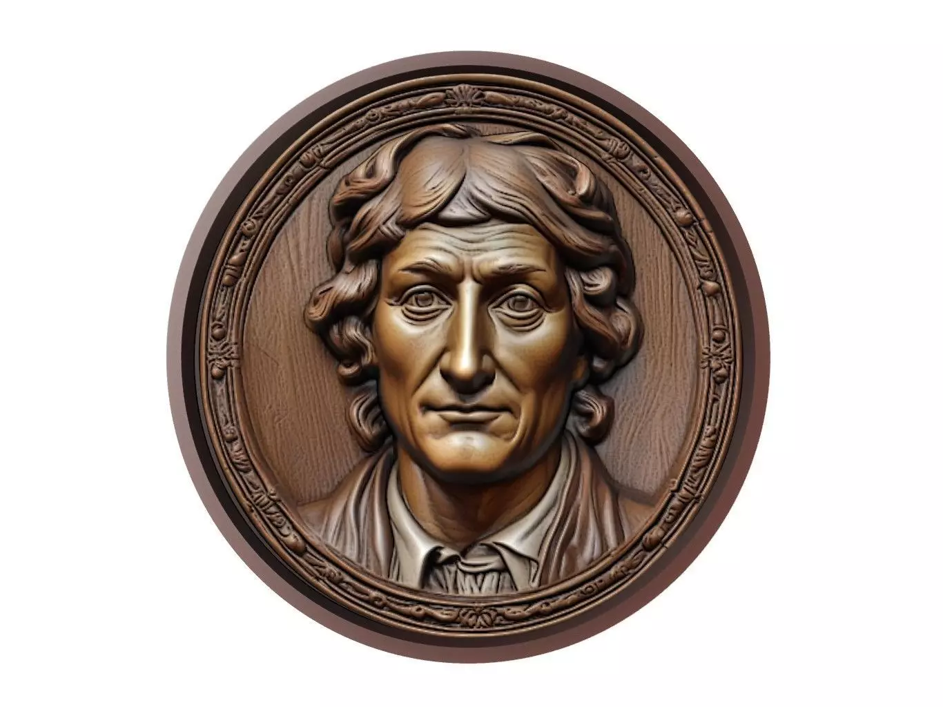 Amerigo Vespucci Medallion 3D print model_0